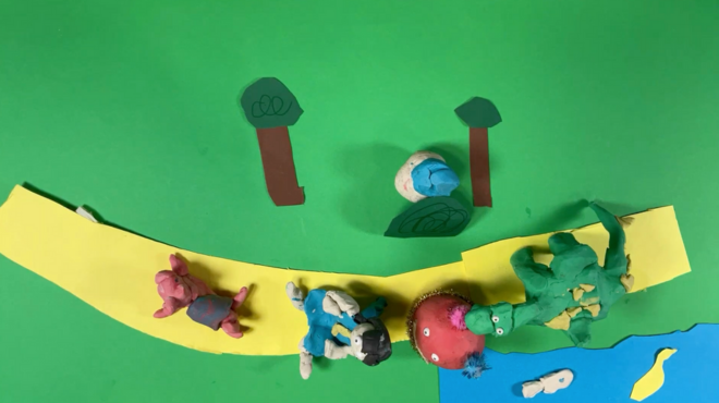 Filmstill EINE LUSTIGE FREUNDSCHAFT TEIL I UND TEIL II - Animationswerkstatt 2025 Golzow