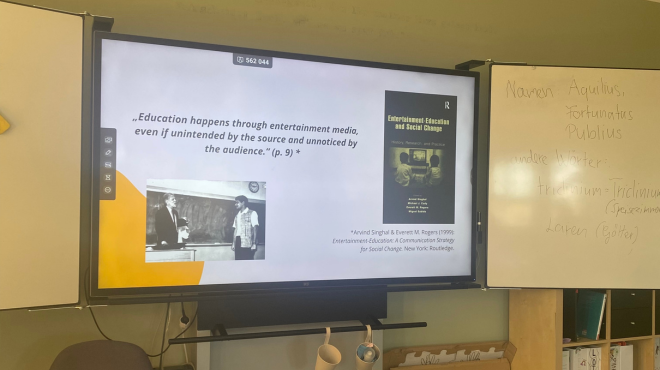 Diversitätsworkshop; Präsentation auf Tafel