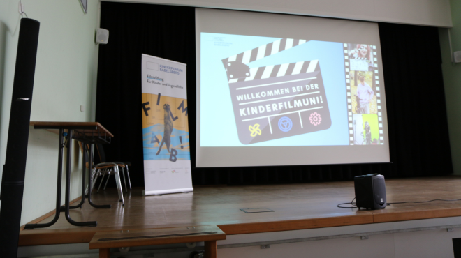 Vortrag Visuelle Effekte; Kinderfilmuni Plakat und Präsentation